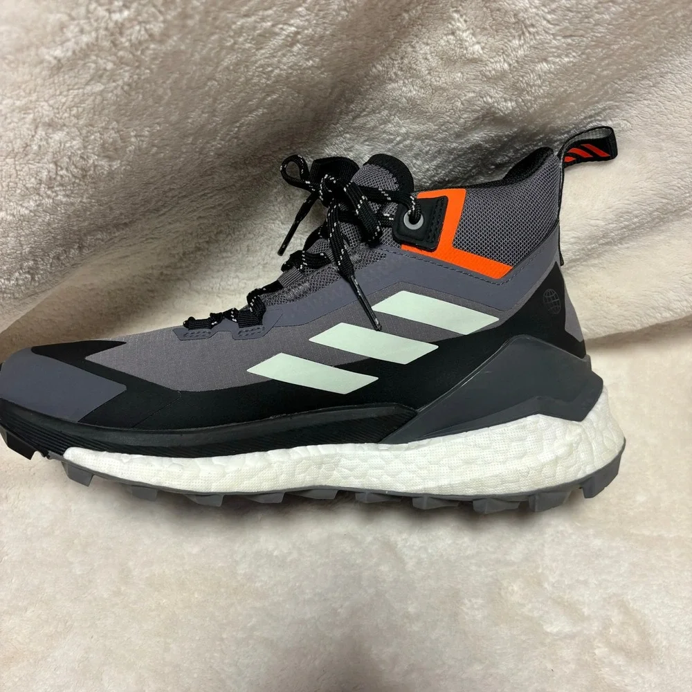 Adidas Womens Terrex Free Hiker 2.0 Gore Tex Hiking Shoes US 8.5 Gray‎ Boots